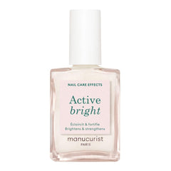 Manucurist Active Bright bottle pour showing precise application for even coverage