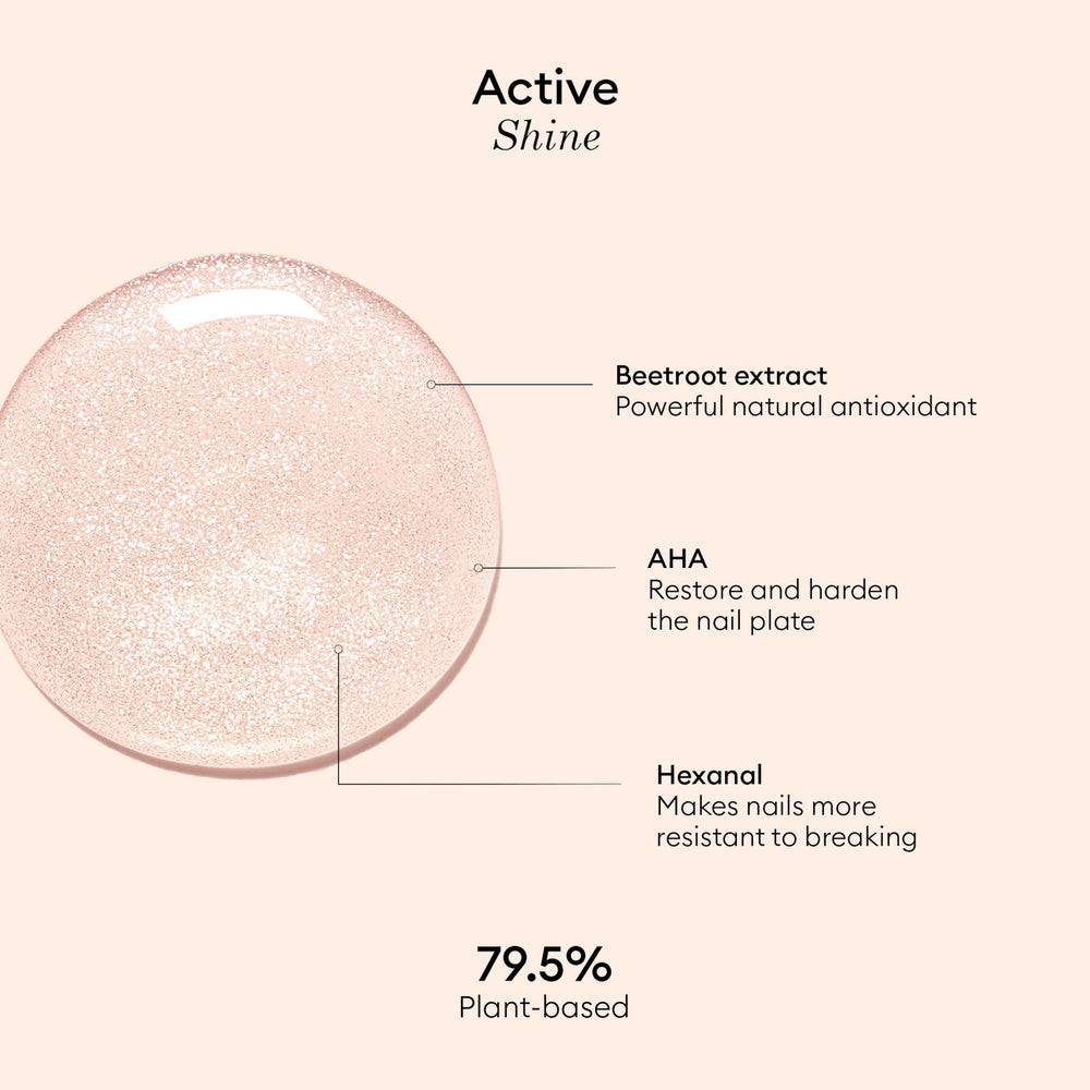 Manucurist Active Shine nail-concealer application delivering beige tint and hydration