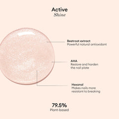 Manucurist Active Shine nail-concealer application delivering beige tint and hydration