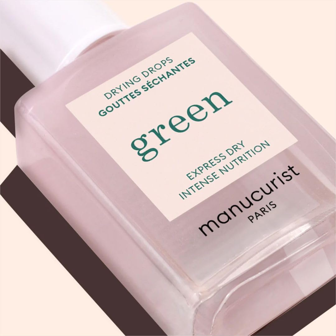 Manucurist Green Drying Drops, hecho en Francia y vegano.
