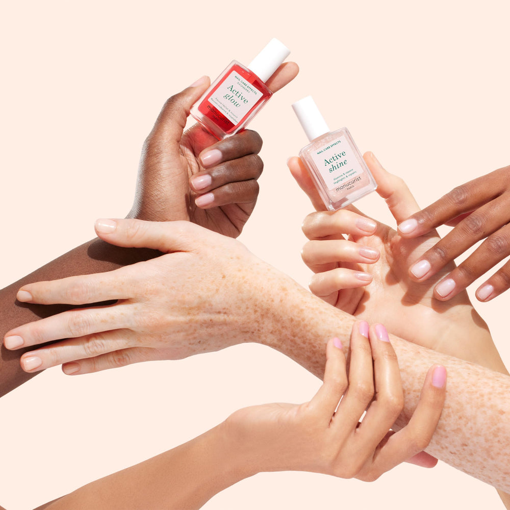 Manucurist Rainbow Active Smooth bottle acts as a nail concealer for even tone.