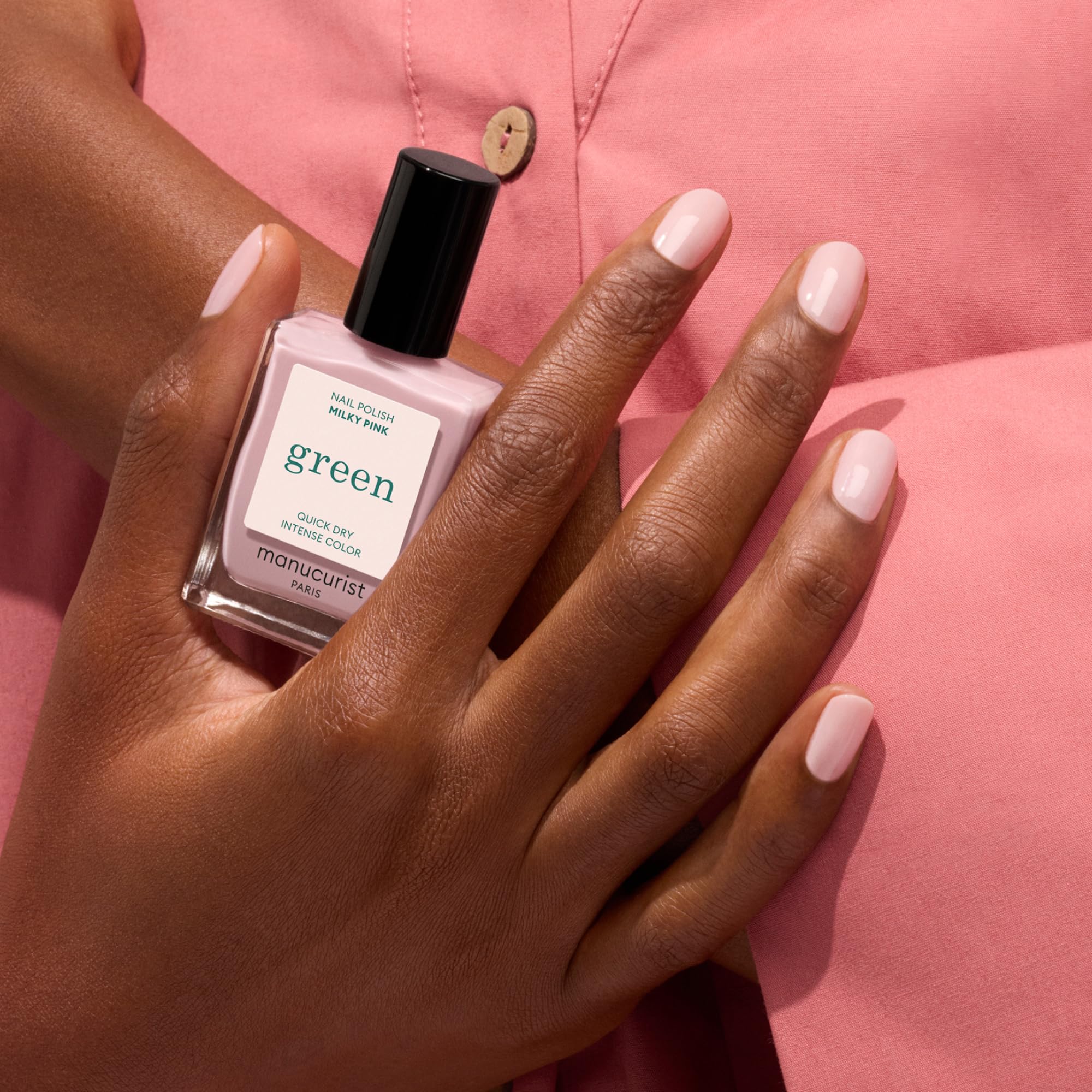 Manucurist Verde esmalte rosa lechoso ideal para principiantes