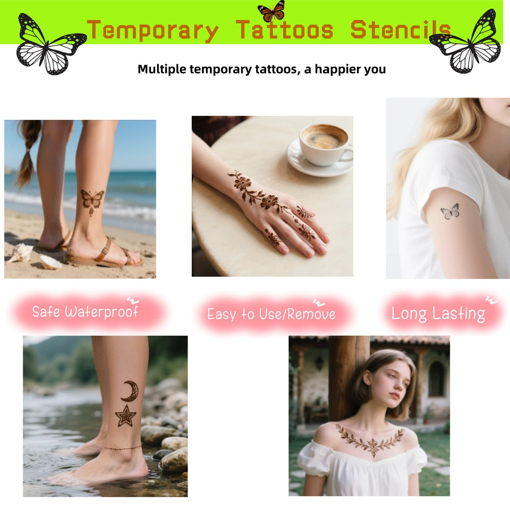 ManYan HaiYan tatuajes temporales a prueba de agua con duracion de 3-5 dias.