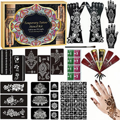 ManYan HaiYan tatuajes temporales conjunto con 12 hojas reutilizables para diseños variados.