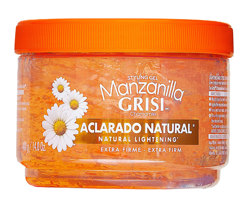 Close-up of hair with glossy finish from Chamomile Gel.