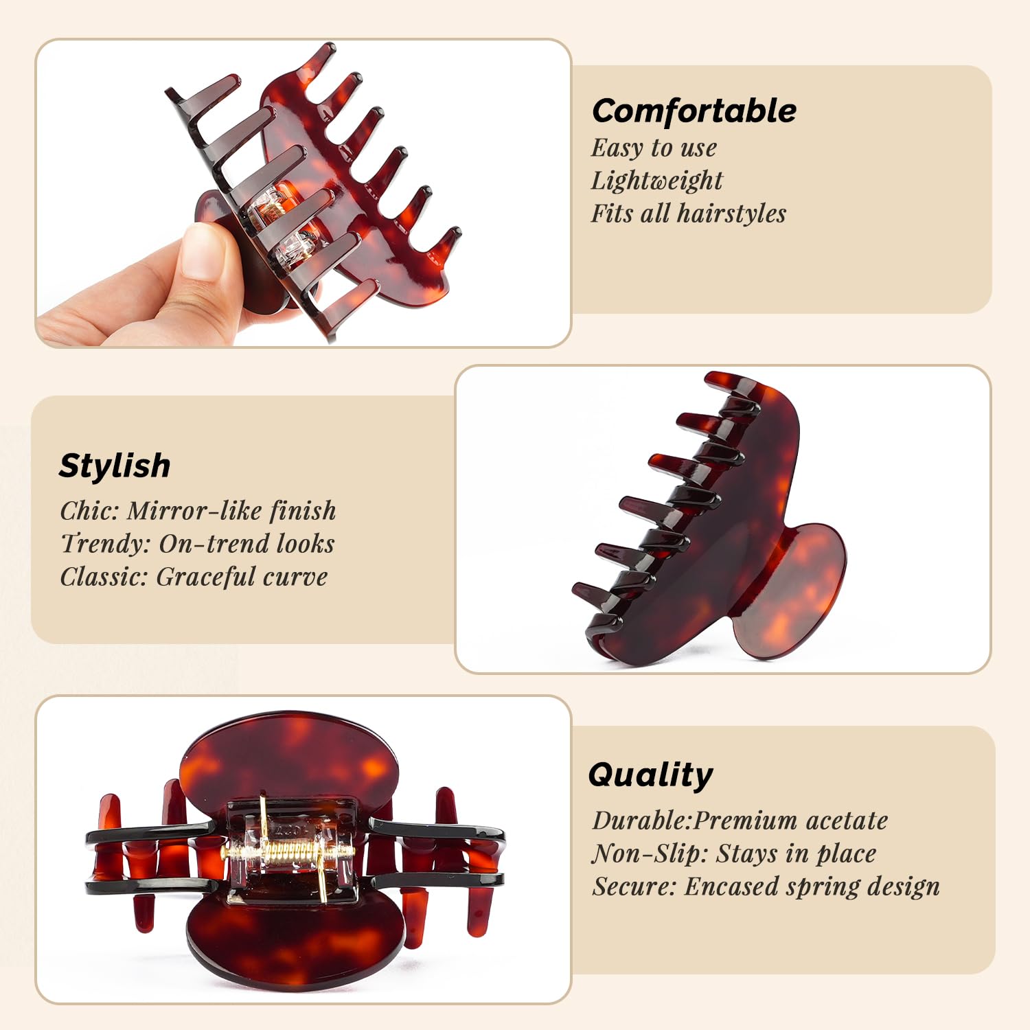 MAORULU clip half-up, ideal para peinados modernos.