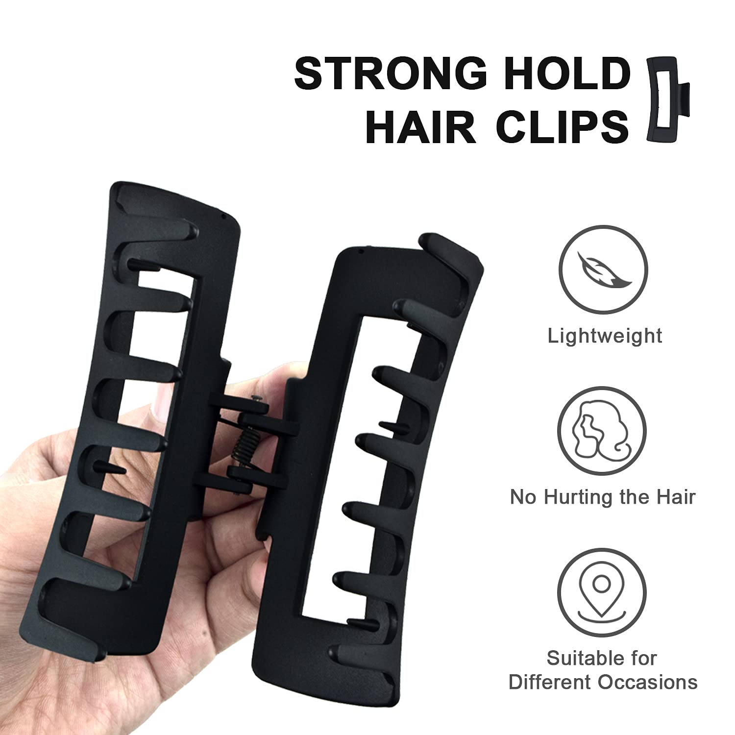 MAORULU clip negro para distintos tipos de pelo y recogidos rápidos