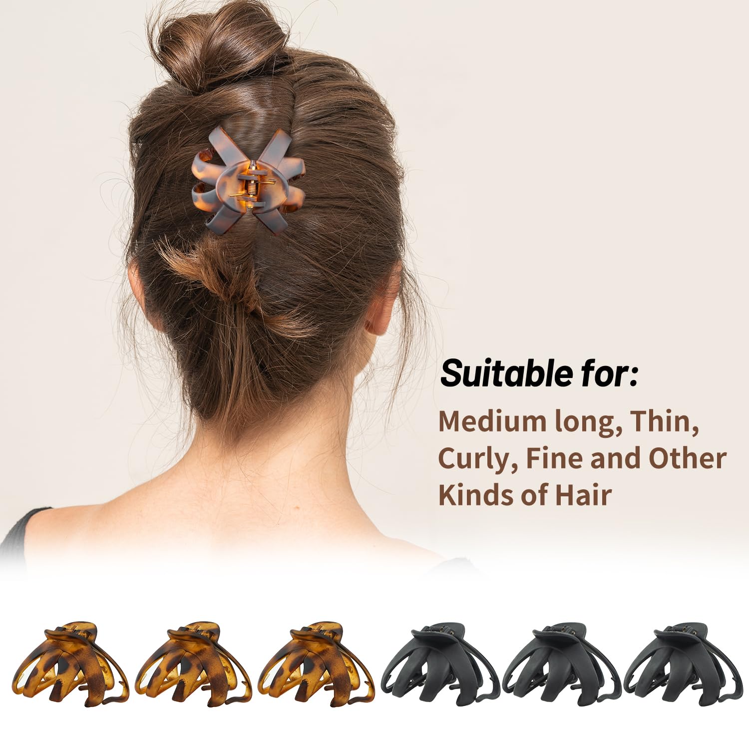 MAORULU clip in use during facial care keeps hair away from the face.