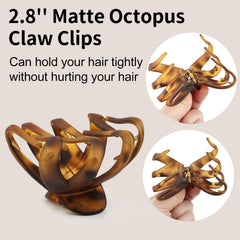 MAORULU octopus clip on hair demonstrates everyday secure hold.