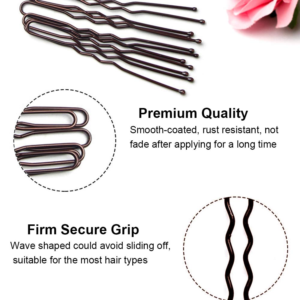 Maorulu stainless steel hair pins in brown tone