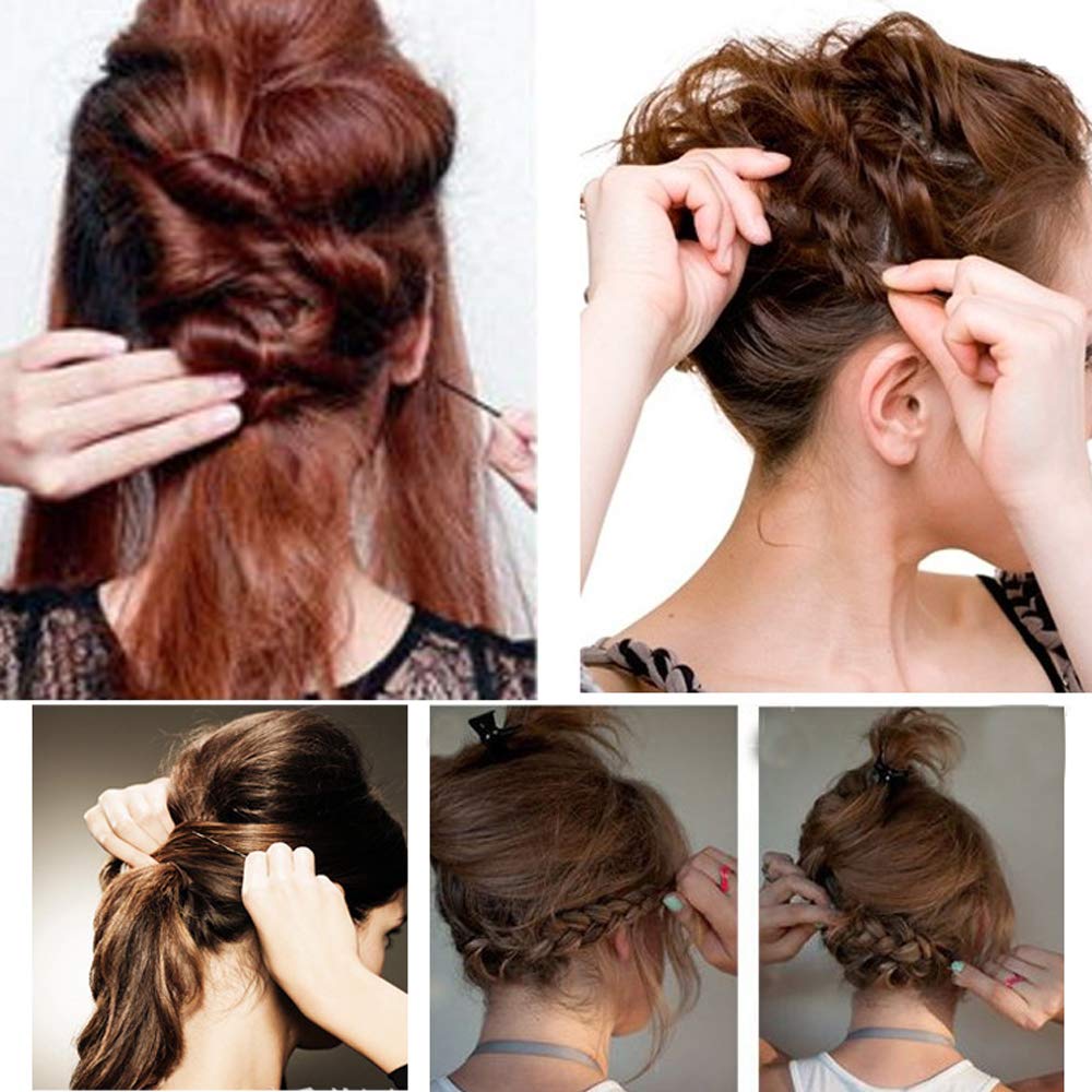 Maorulu travel-ready U-shape hair pins brown in case