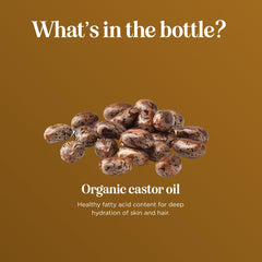 Maple Holistics Aceite de ricino en botella de vidrio para cejas y pestañas, nutre y suaviza.