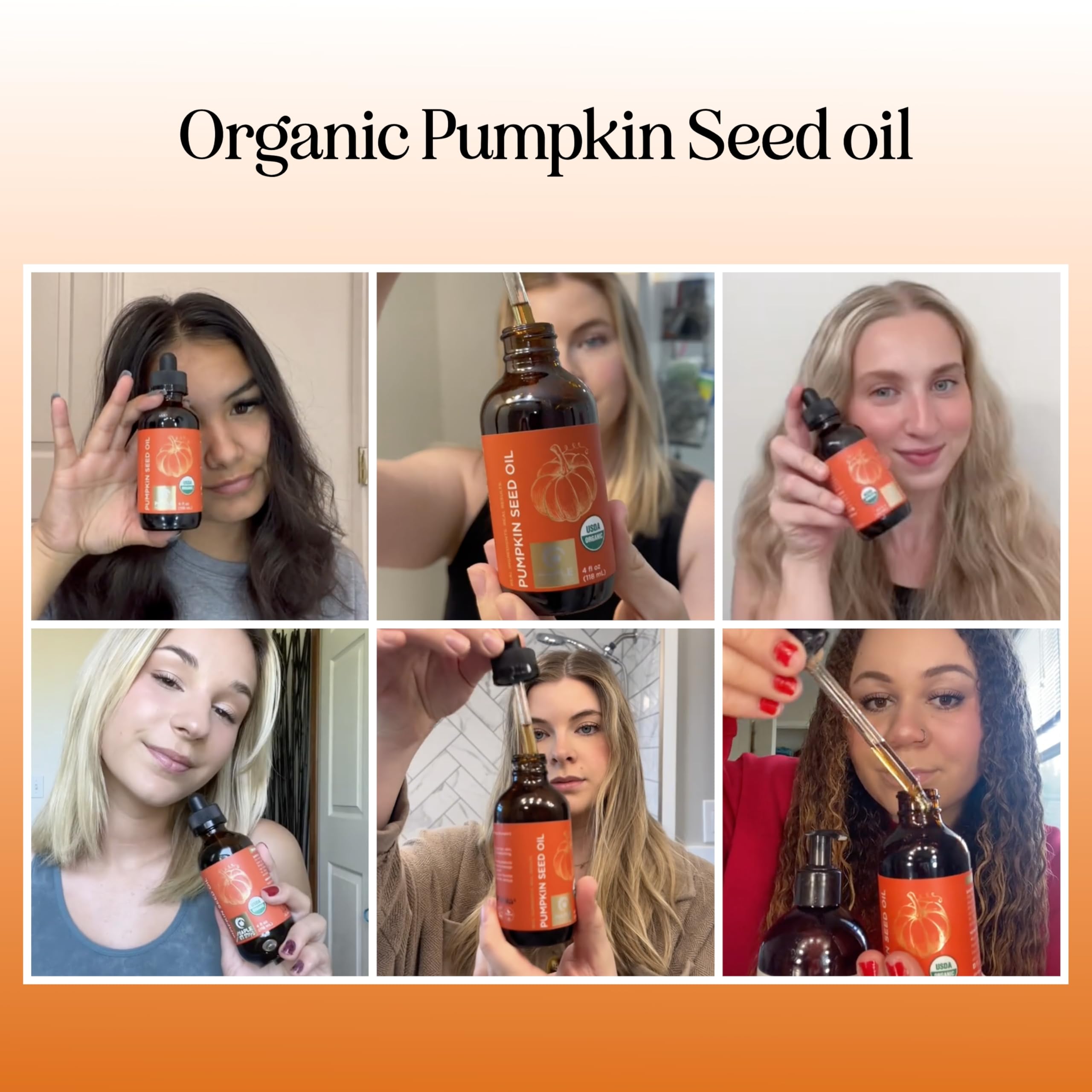 Maple Holistics aceite de semilla de calabaza: etiqueta en primer plano para uso facial