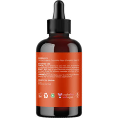 Maple Holistics aceite de semilla de calabaza: frasco ambar para conservar el producto