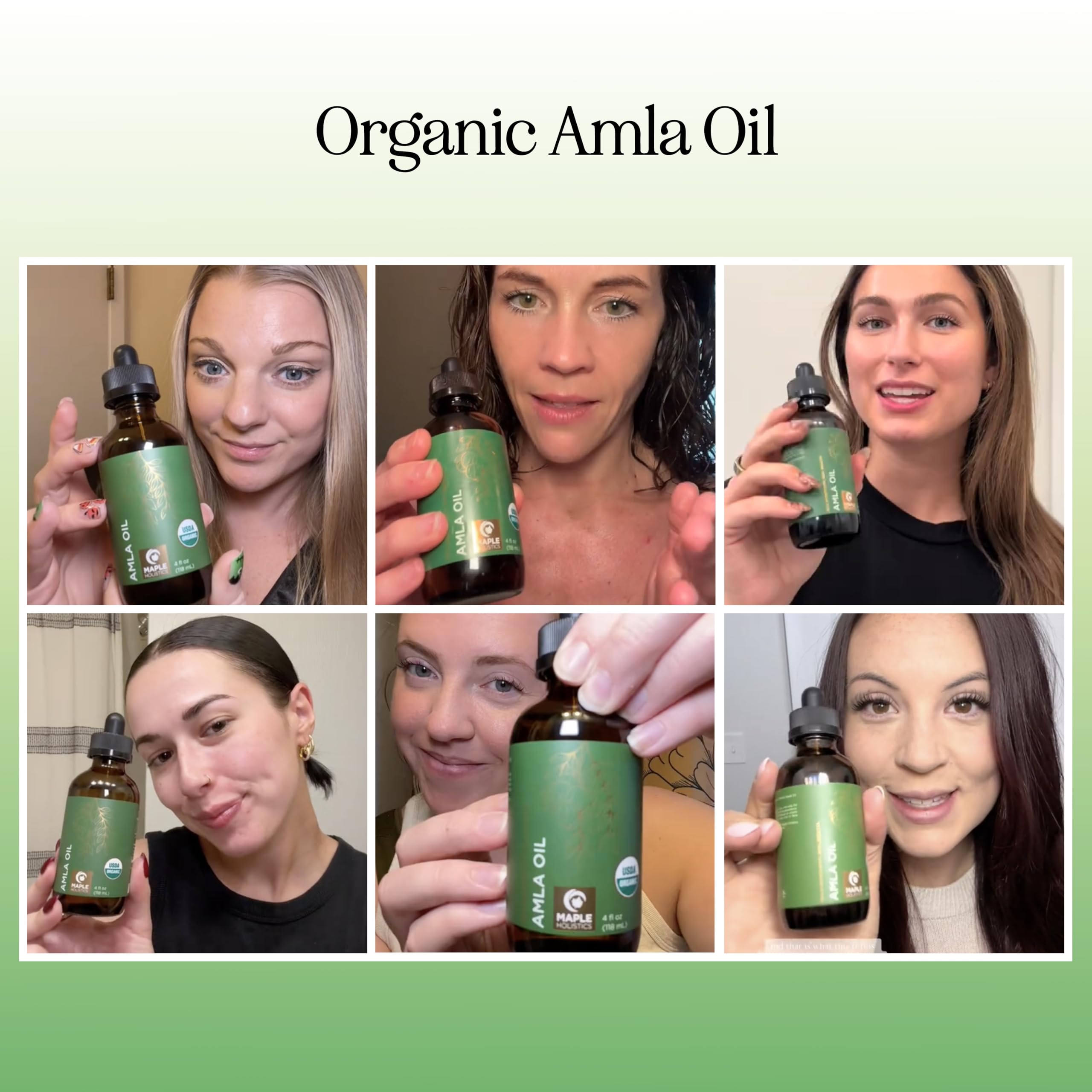 Maple Holistics Amla Oil gotas, mezcla casera de aceites para cabello.