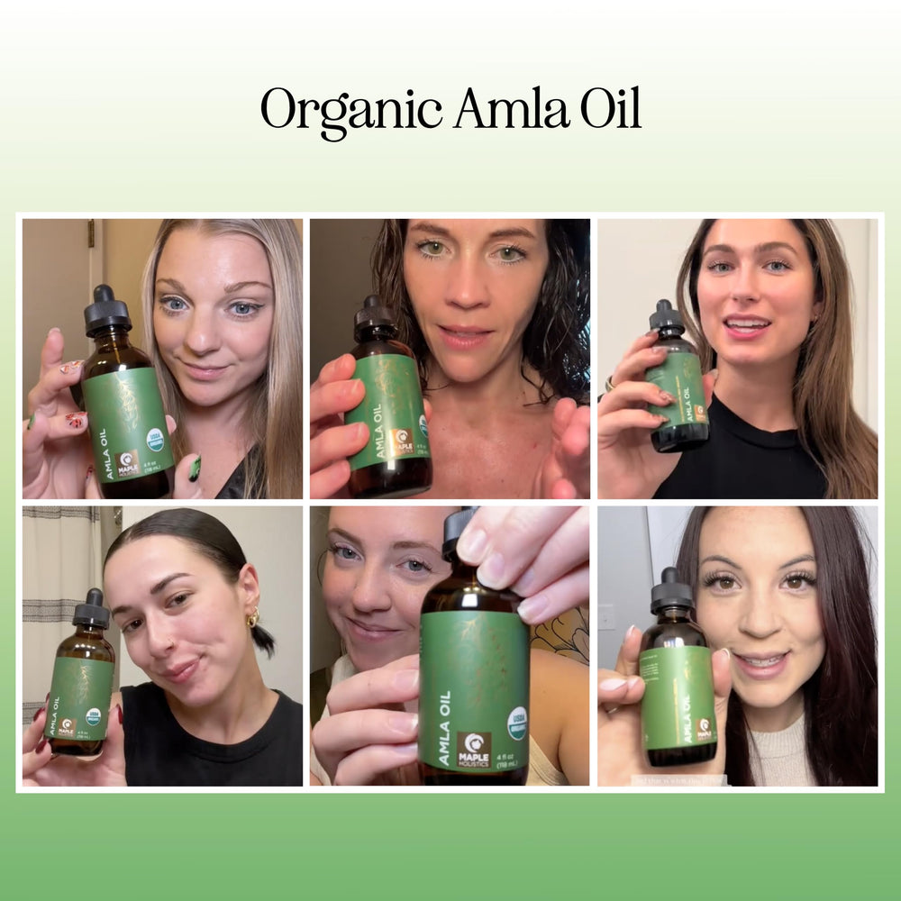 Maple Holistics Amla Oil gotas, mezcla casera de aceites para cabello.