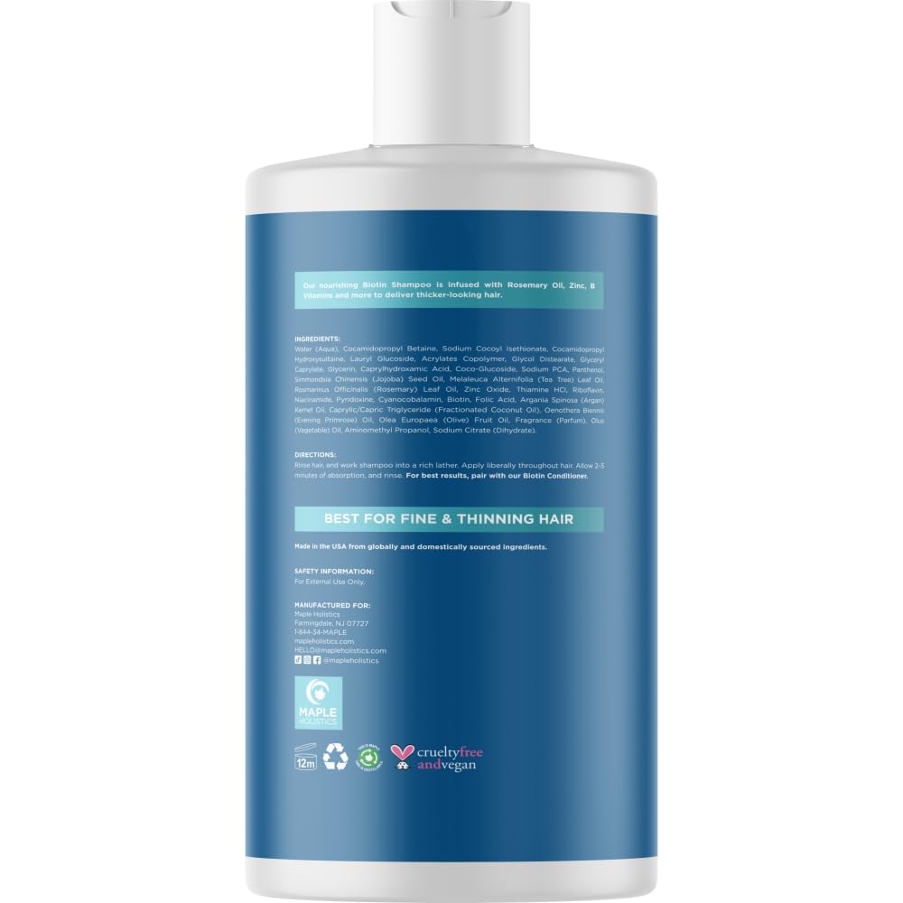 Maple Holistics ingredients scene highlights argan oil and tea tree essential oil for nourishment.