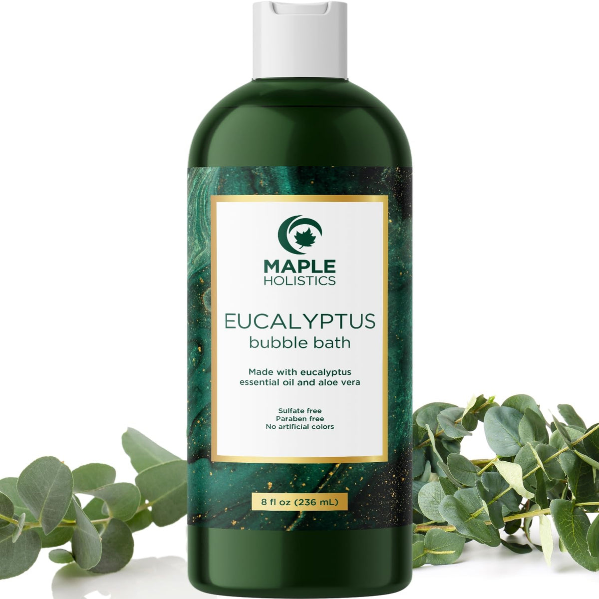 Maple Holistics burbujas de baño con eucalipto para relajación en casa