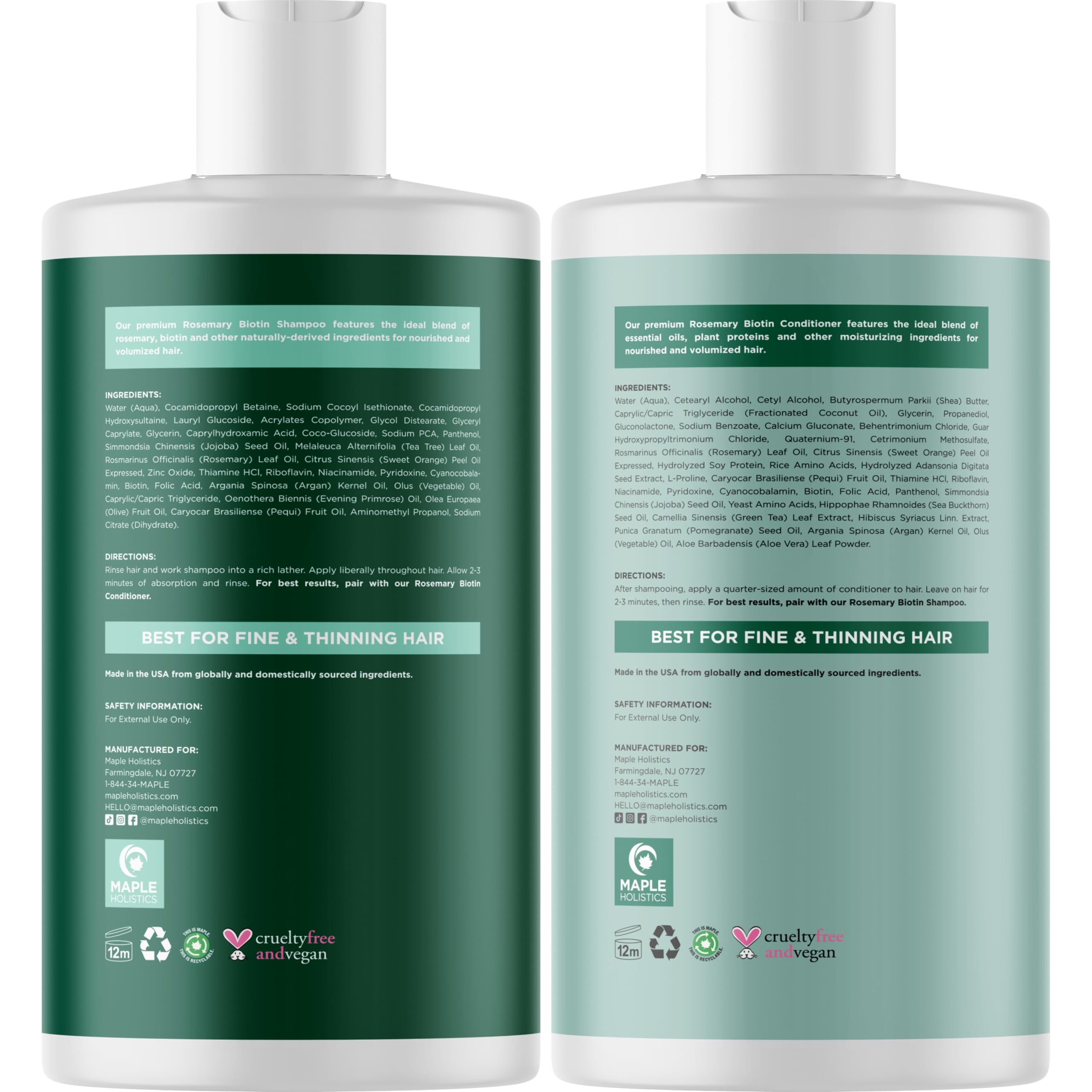 Maple Holistics collection on bathroom shelf implying daily care ritual.