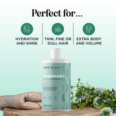 Maple Holistics Biotin Rosemary Conditioner pump distributes gentle, sulfate-free conditioning for thinning hair.