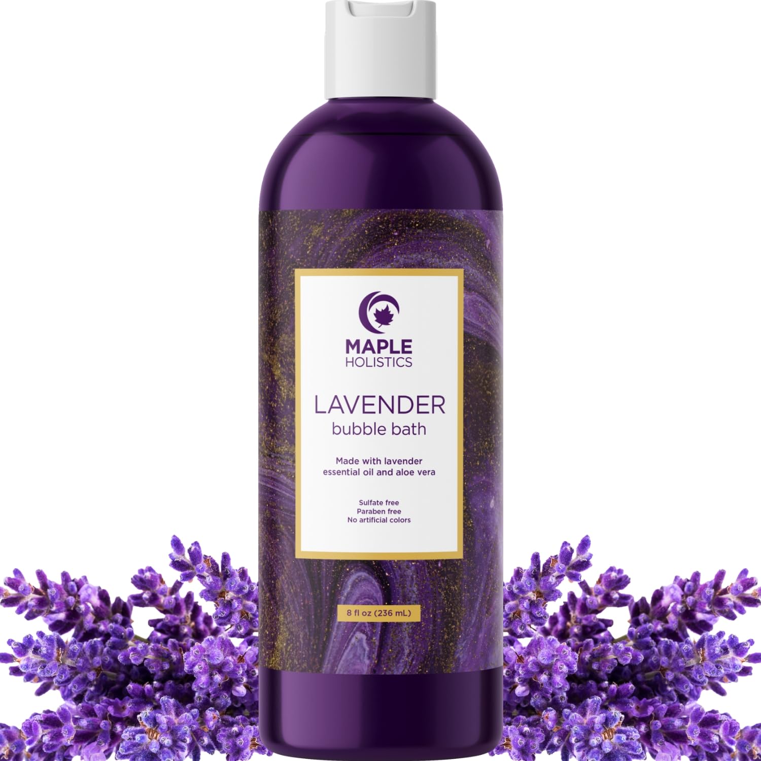 Maple Holistics bomba de baño lavanda espumosa para relajación diaria