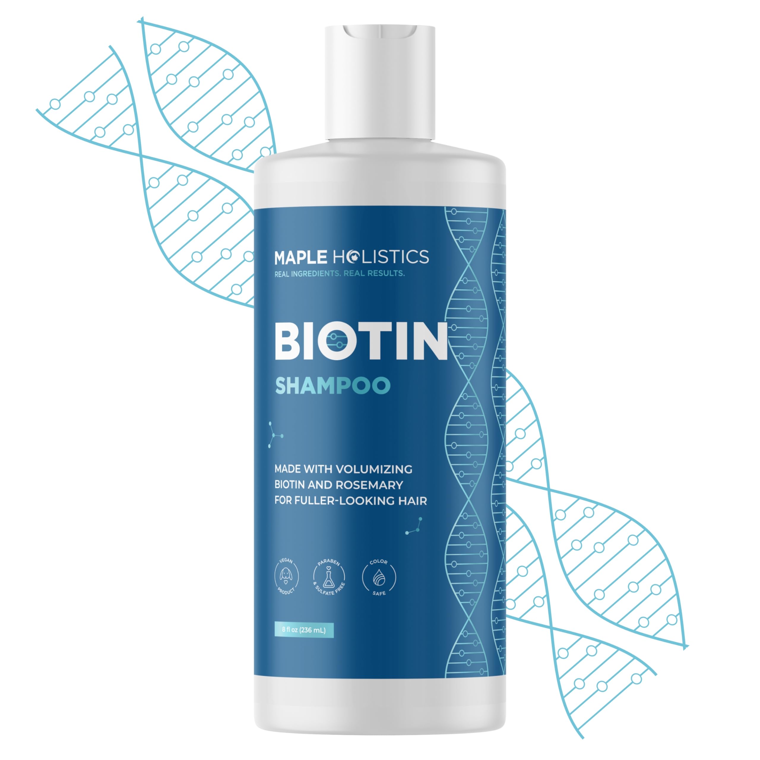 Maple Holistics champú biotina romero, botella-vertido: sensación suave y renovadora para el cabello