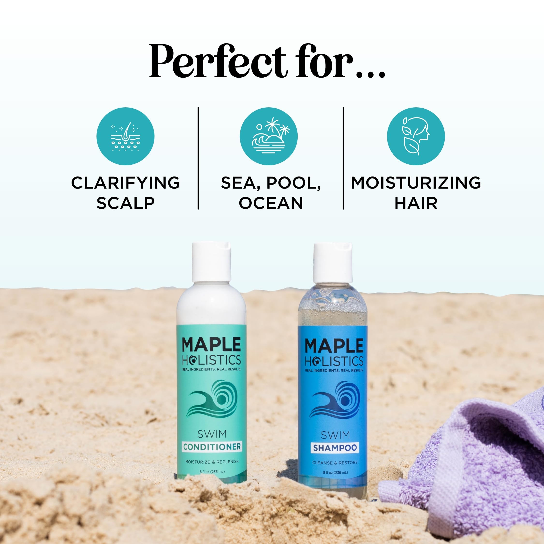Maple Holistics despues-del-nado piscina-playa, uso versátil tras el baño al aire libre