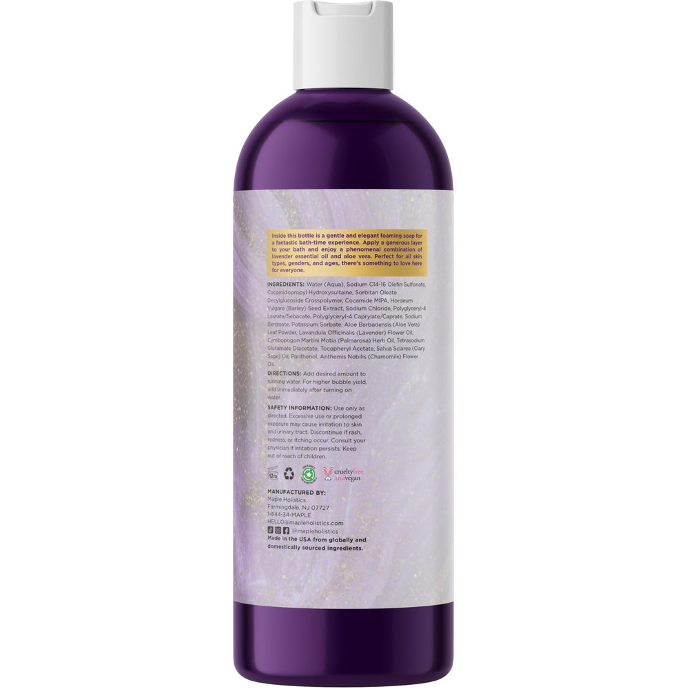 Maple Holistics espuma de baño lavanda para autocuidado diario