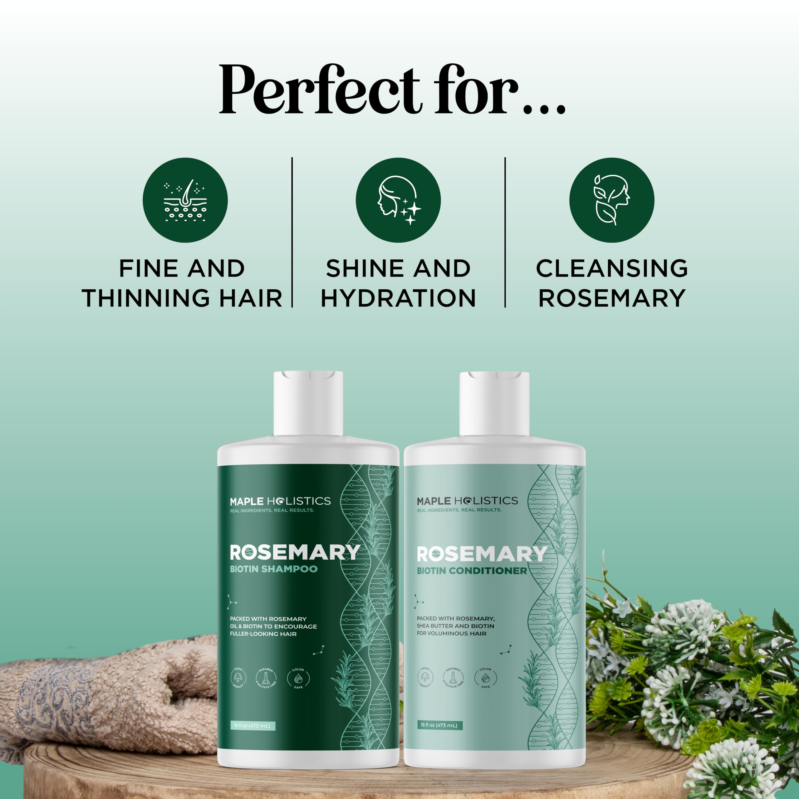 Maple Holistics foamy lather on hand demonstrates easy shampoo application.