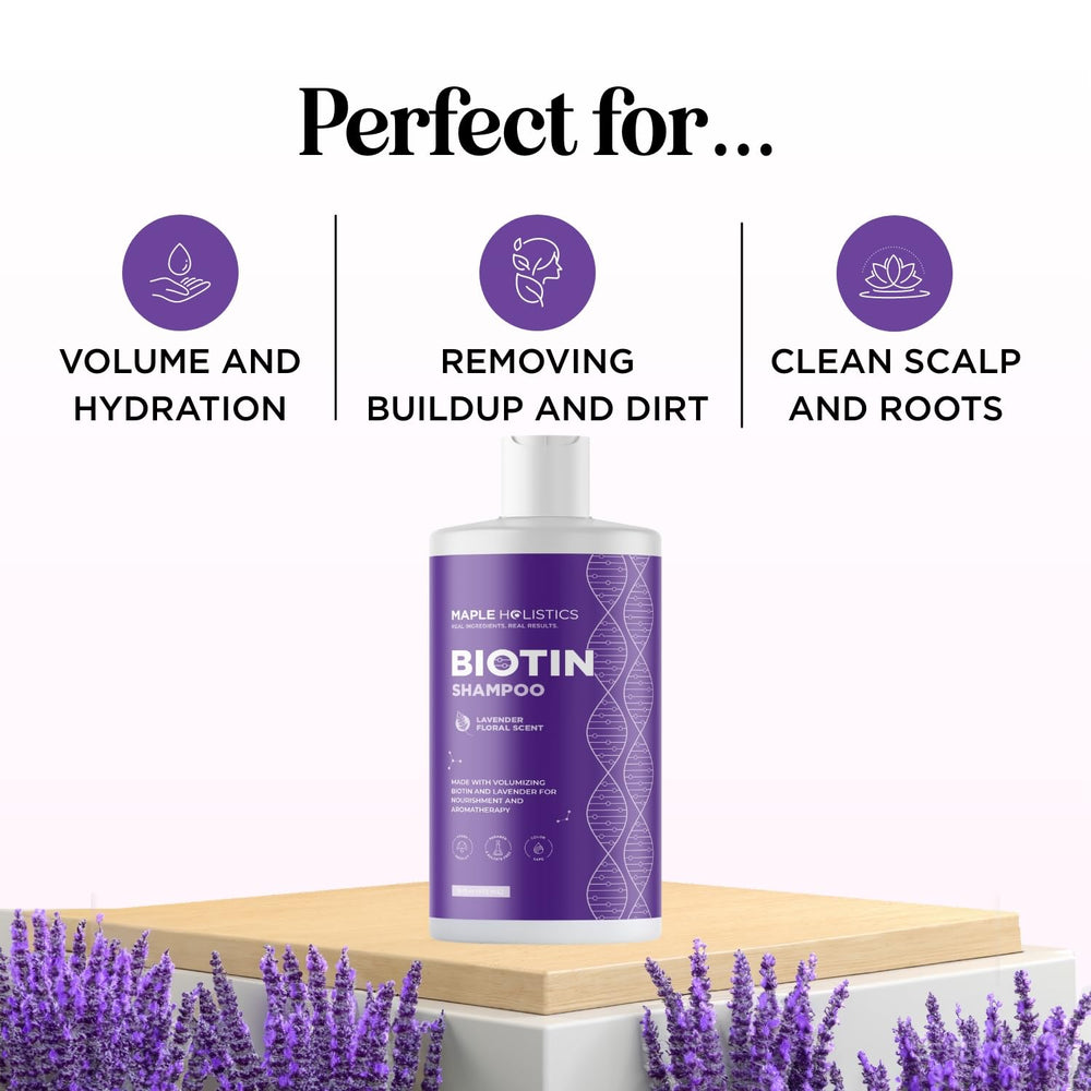 Maple Holistics lavender flowers evoke calming shower aroma