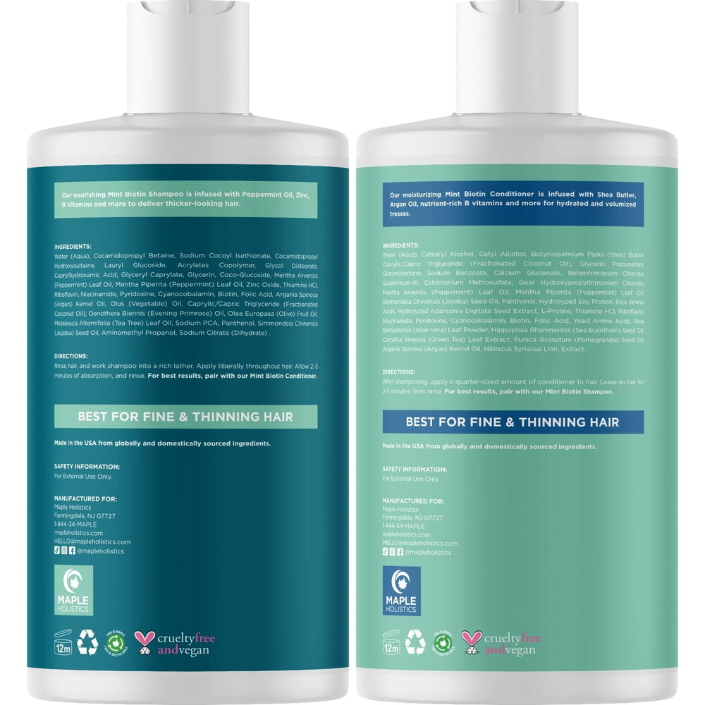 Maple Holistics mint-scent shampoo lather refreshing scalp