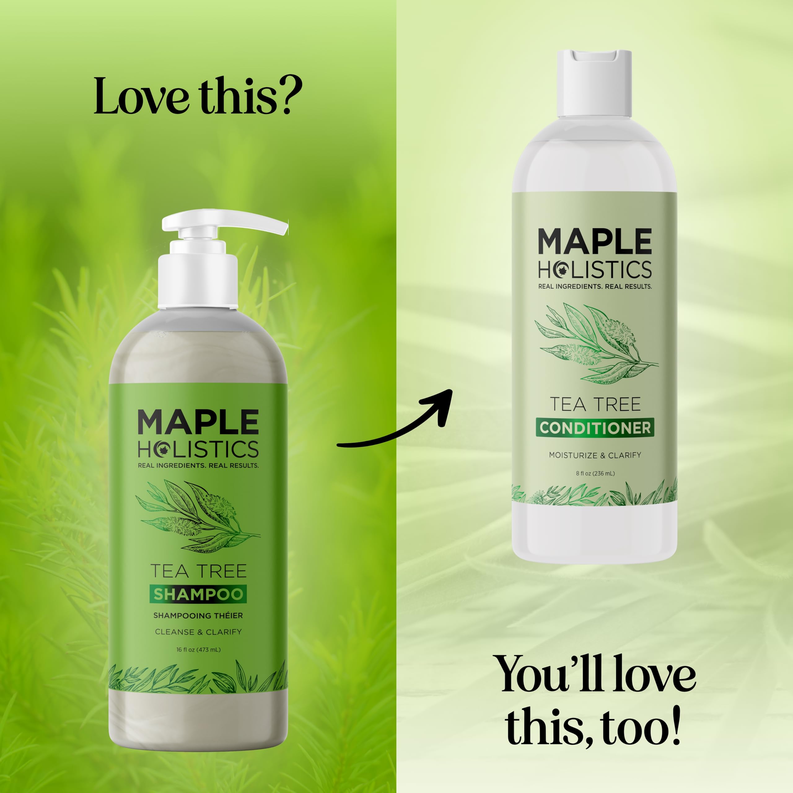 Maple Holistics natural essential oils blend close-up for scalp care.