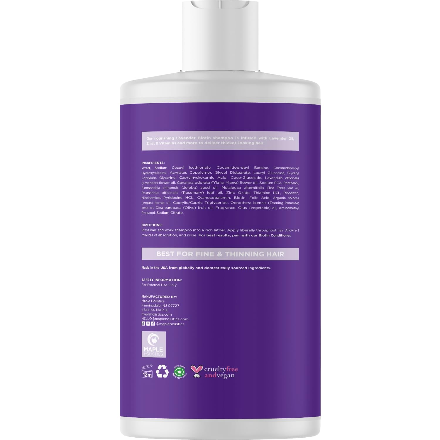 Maple Holistics essential oil blend of rosemary argan jojoba and tea tree for scalp care
