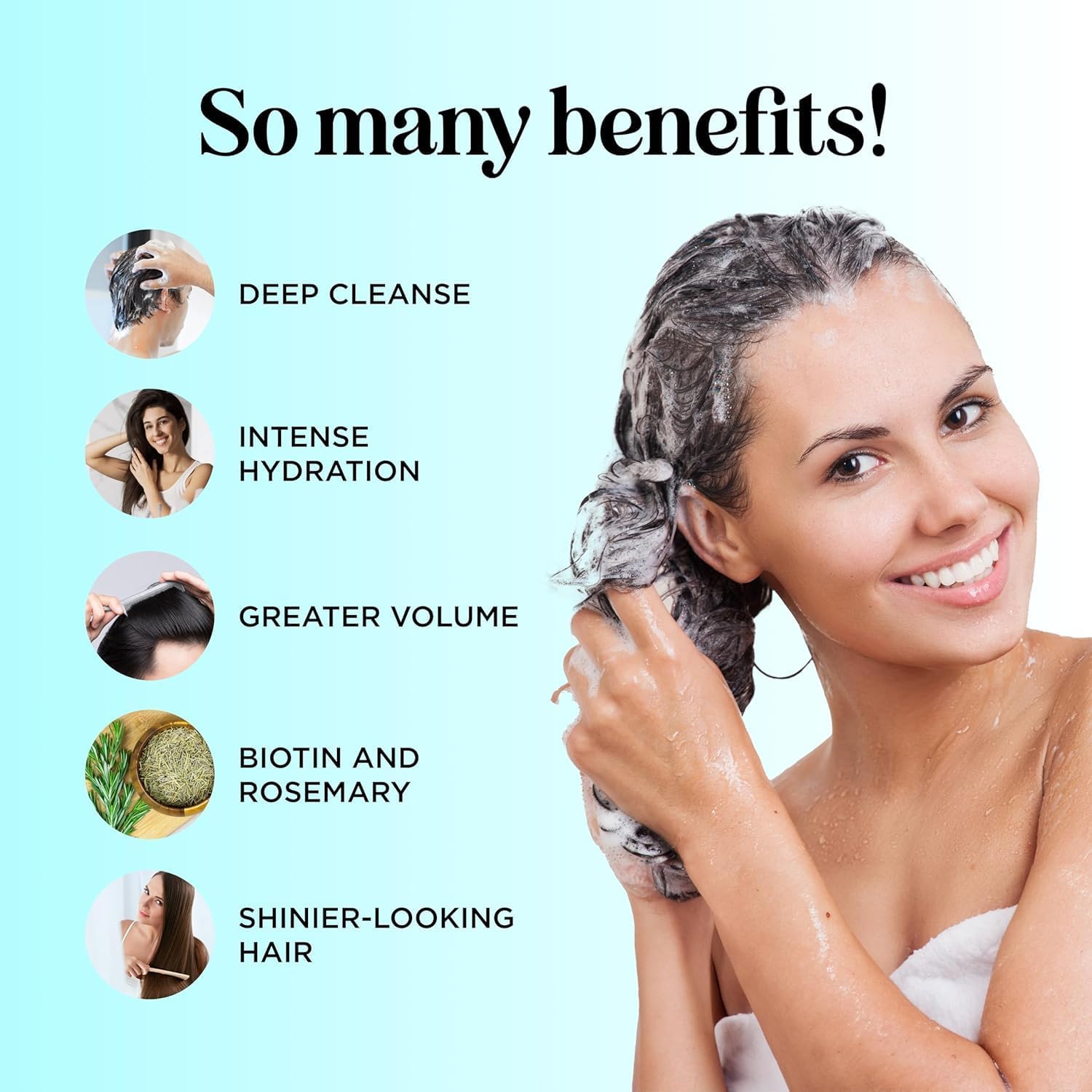 Maple Holistics Rosemary Biotin Shampoo label, highlighting sulfate-free formula.