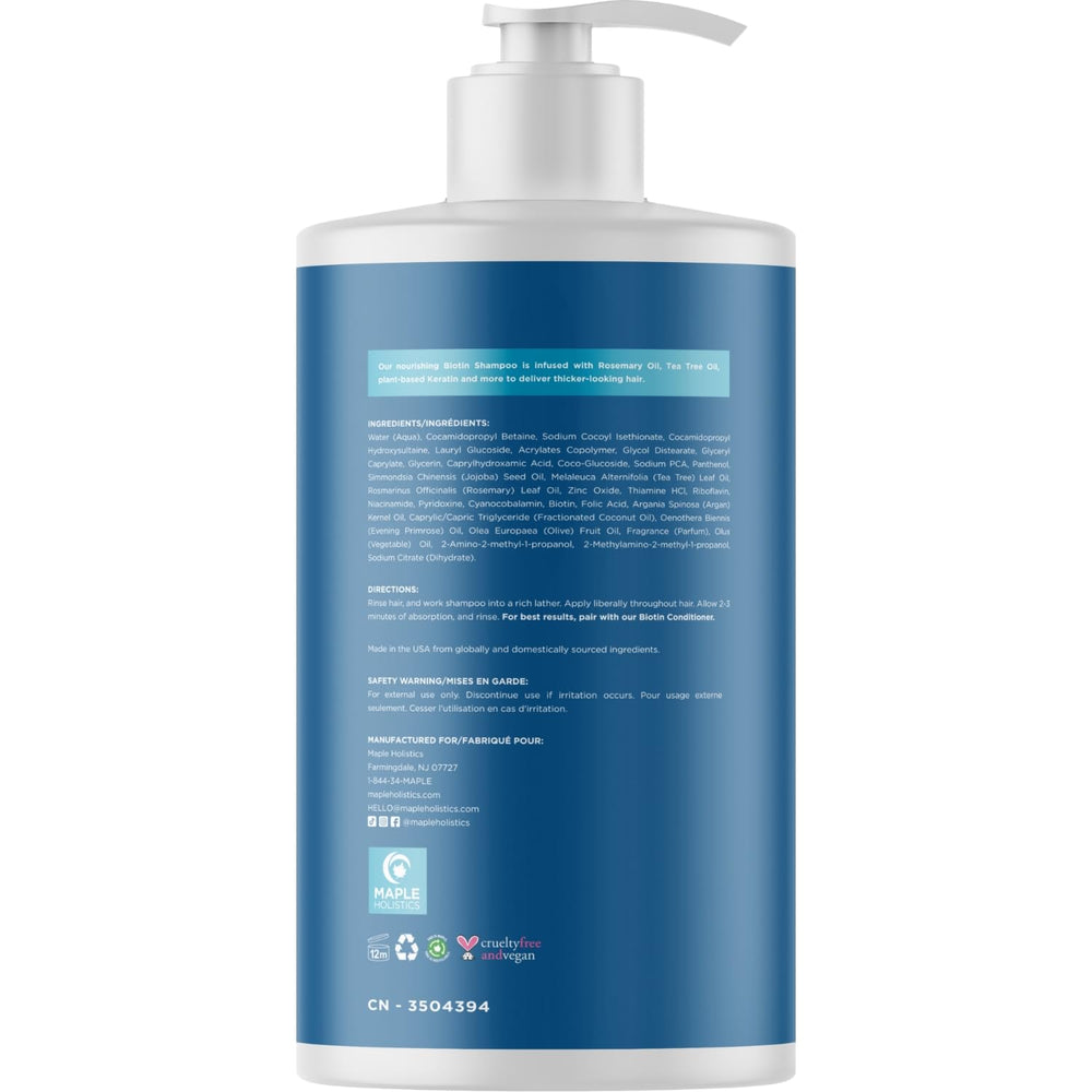 Maple Holistics rosemary branch highlights natural ingredients in the shampoo