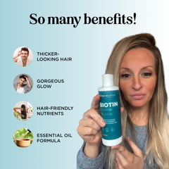 Maple Holistics Biotina aroma mentolado para sensación fresca en el cuero cabelludo.