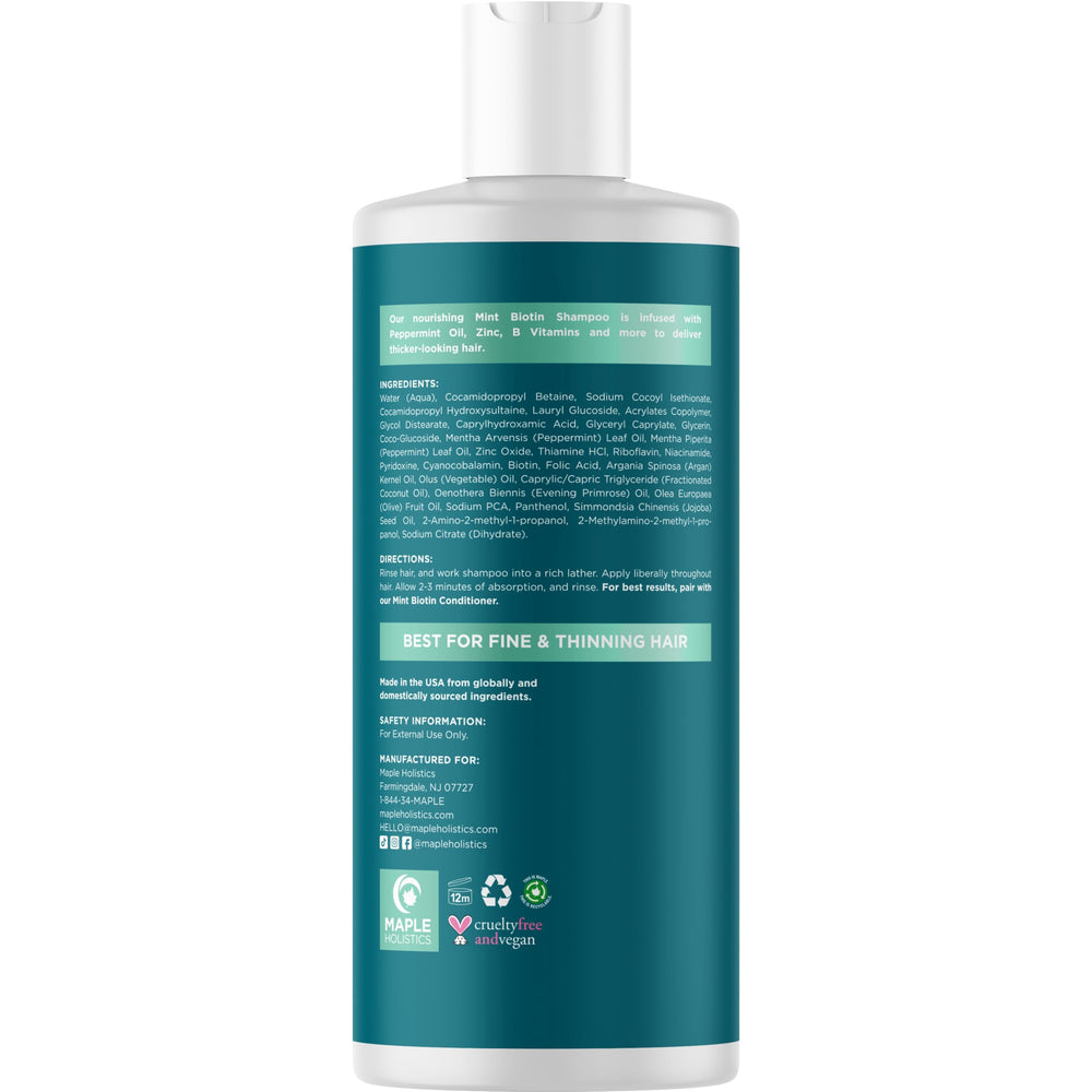 Maple Holistics Biotina cuero cabelludo seco, nutrición visible para la sequedad.