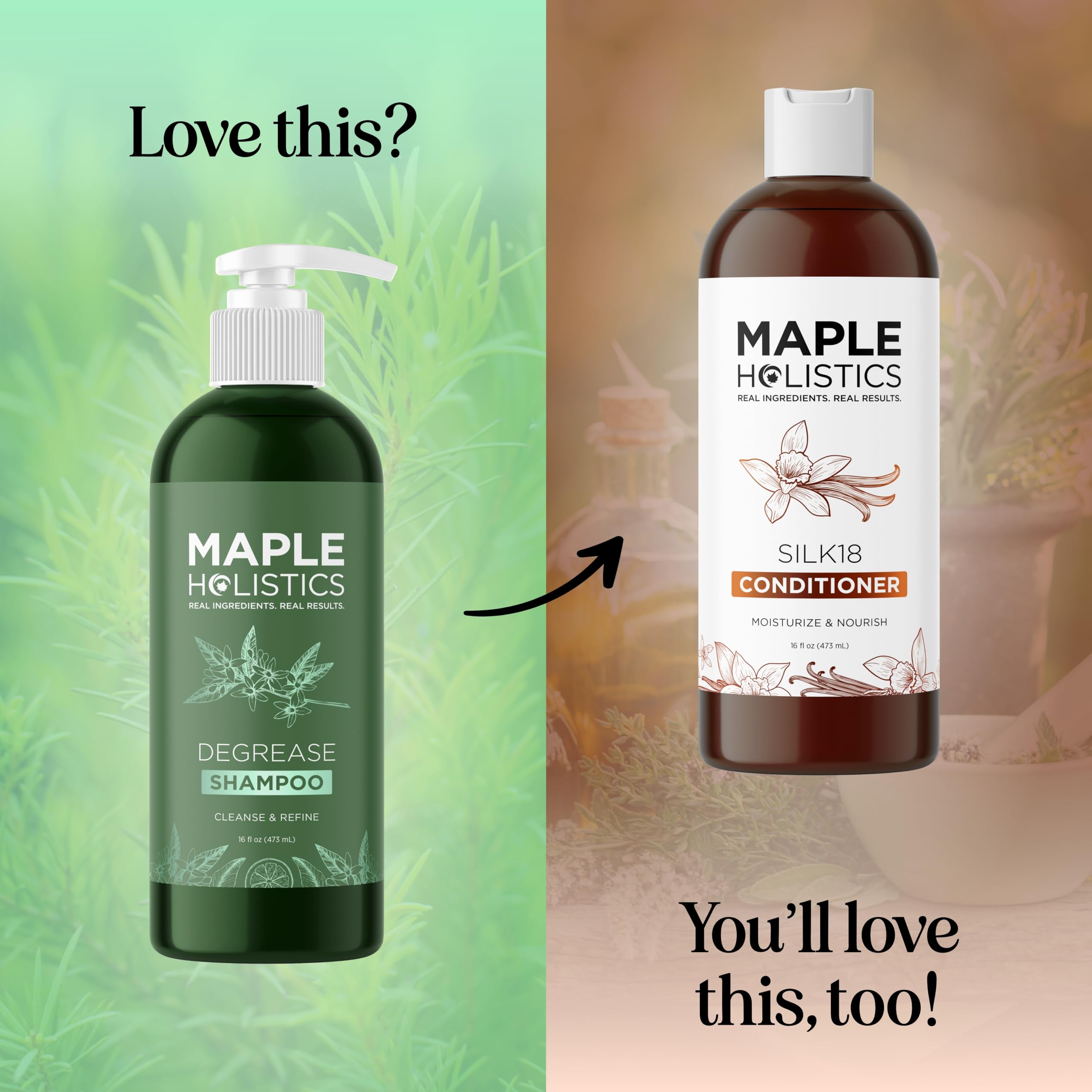 Maple Holistics Sulfate-free label highlights gentle cleansing.