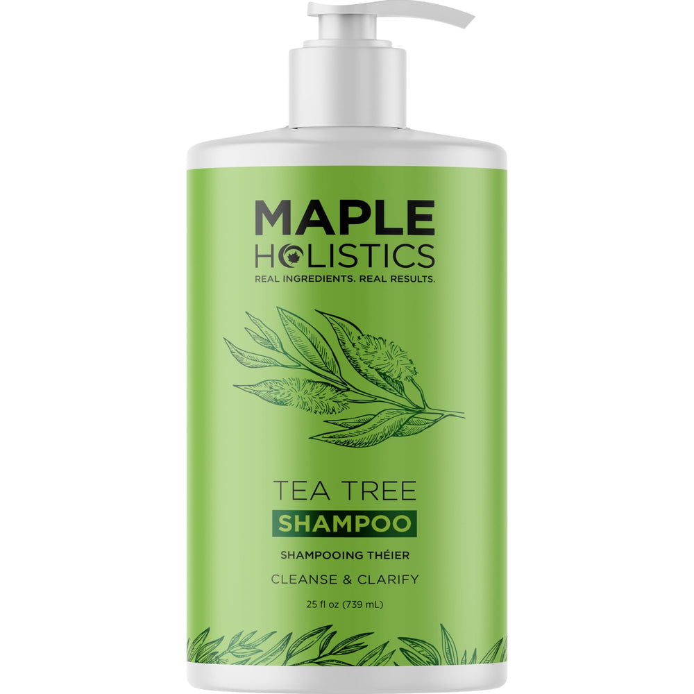 Maple Holistics Tea Tree Oil Shampoo oily hair refresh for product buildup