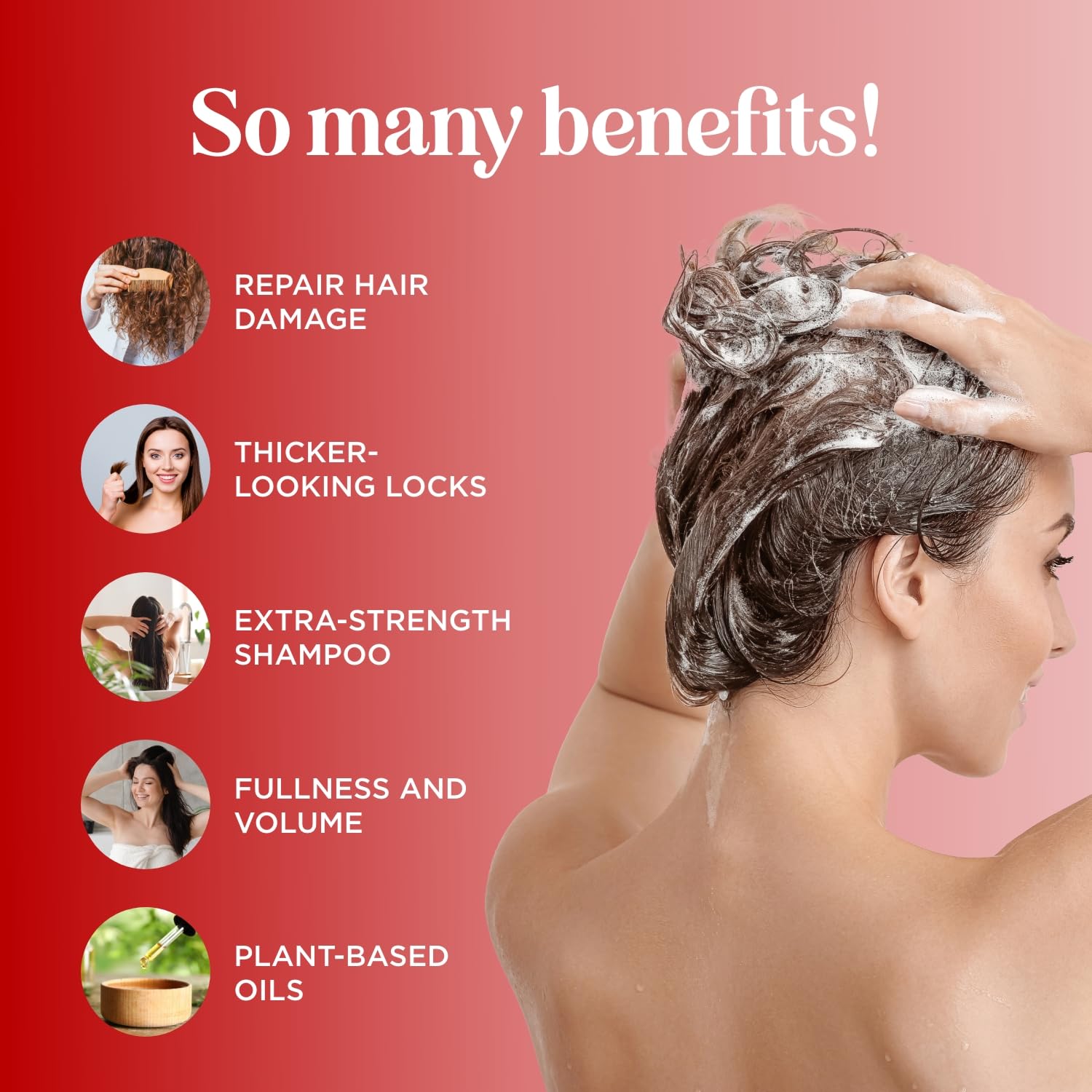 Maple Holistics Ultra Biotin Shampoo back label highlights sulfate-free nourishing ingredients.