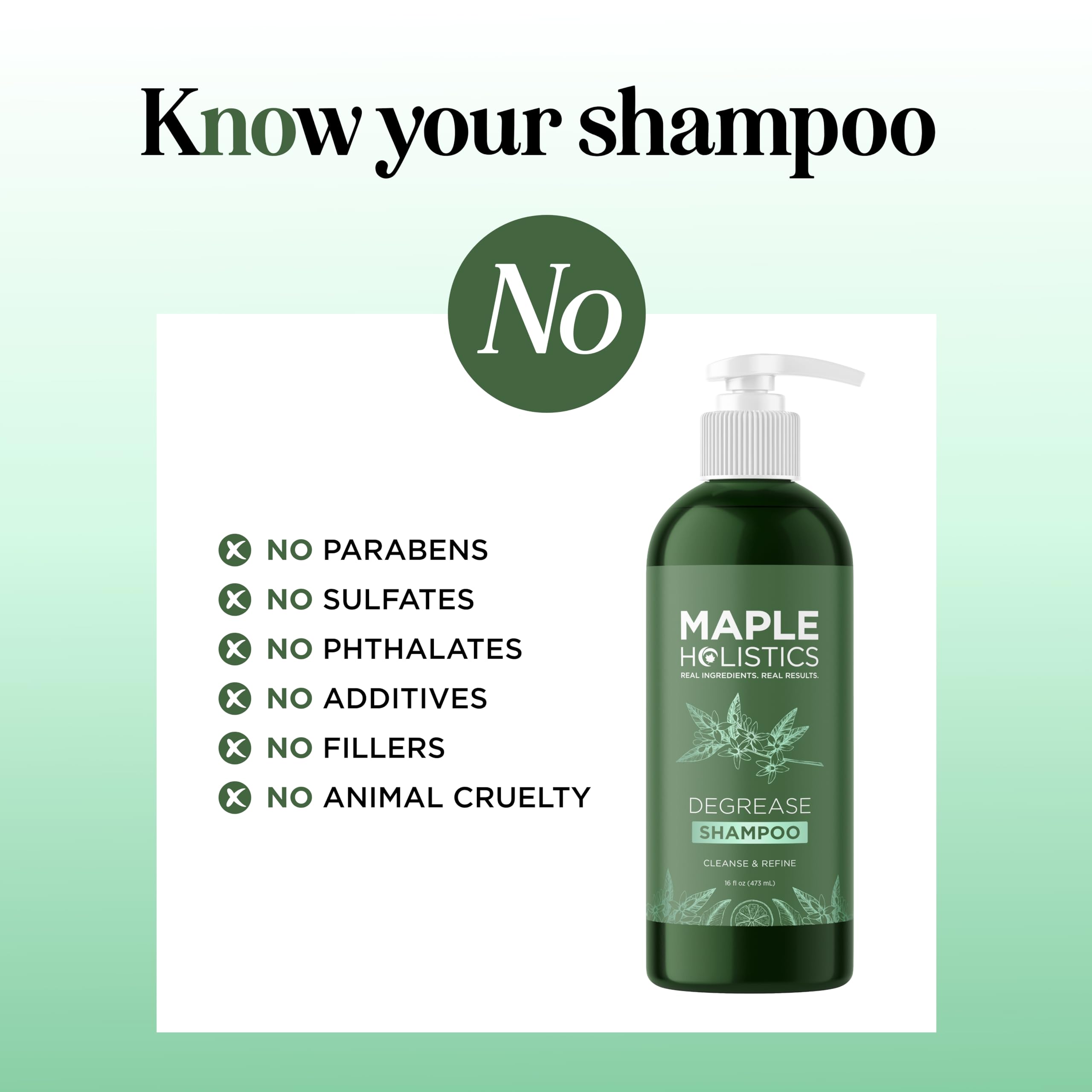 Maple Holistics Vegan Cruelty-free icon signals ethical hair care.