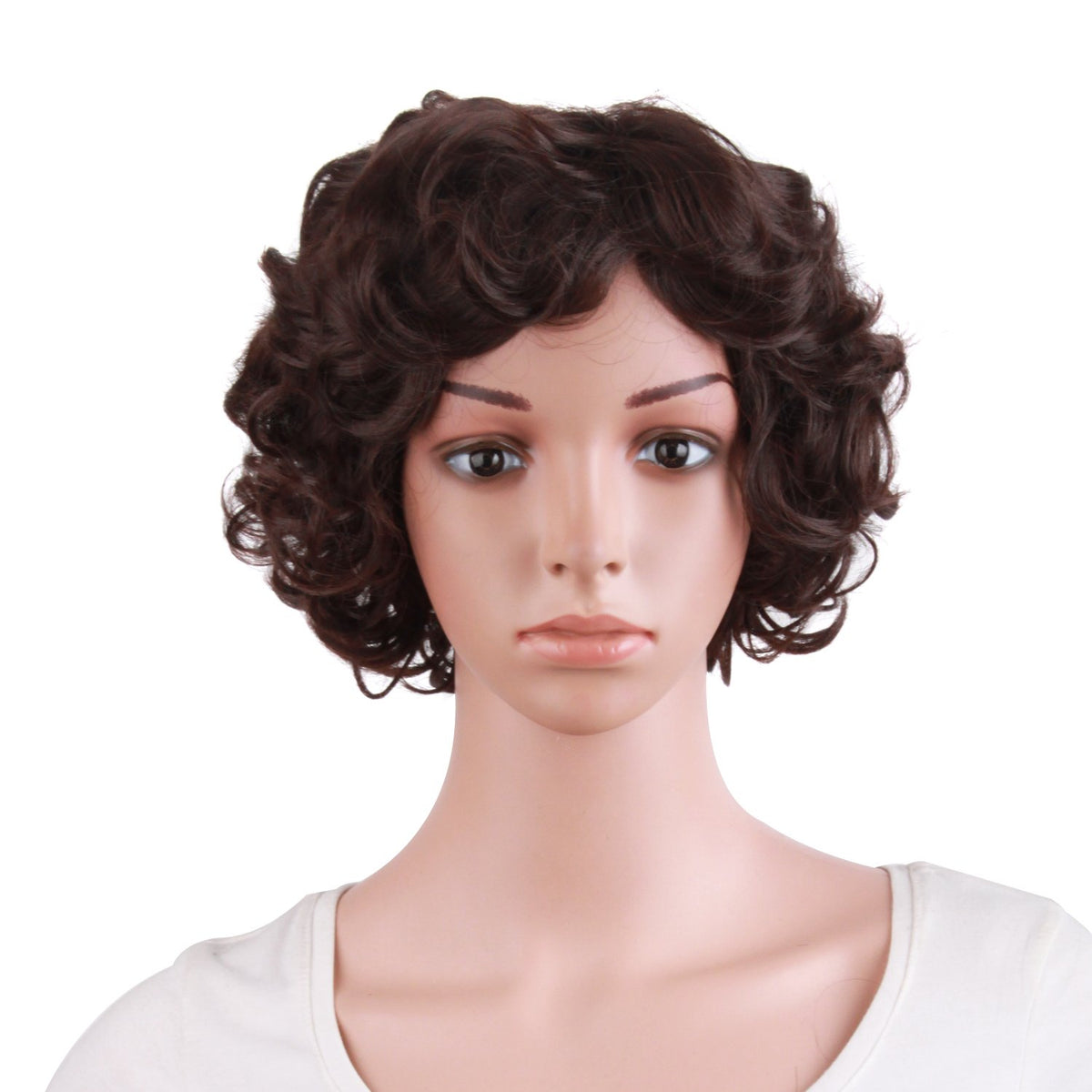 MapofBeauty front-view 11.8 inch elderly wig for natural daily wear.