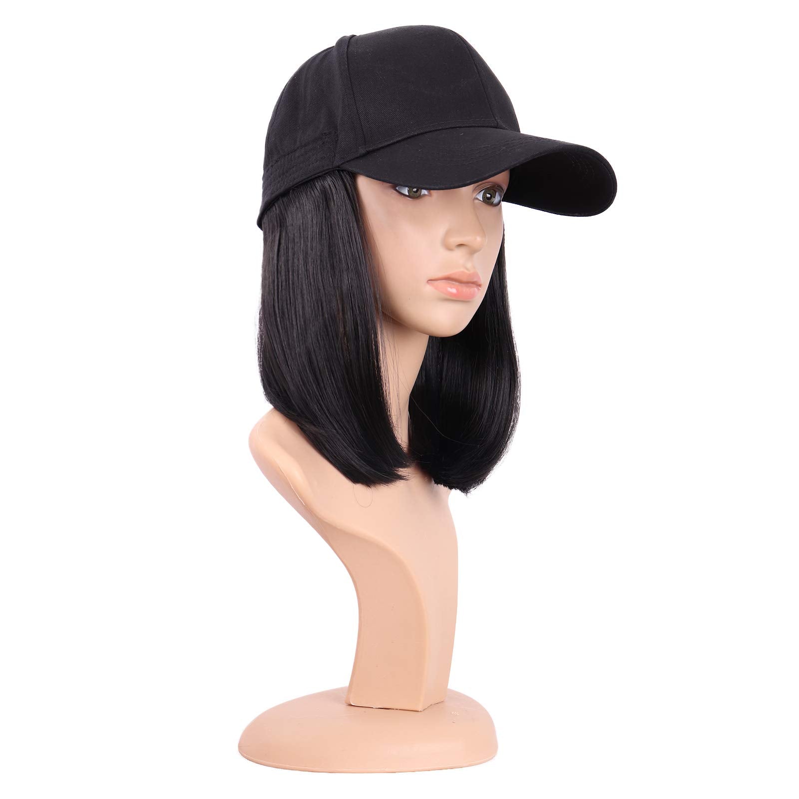 MapofBeauty 12-inch thermo fiber wig suitable for curling with low heat settings.