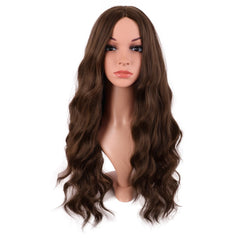 MapofBeauty 28 inch brown wavy wig, ideal for cosplay and everyday looks.