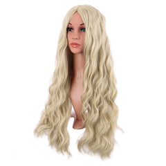 MapofBeauty model wearing blonde wig showing natural movement.