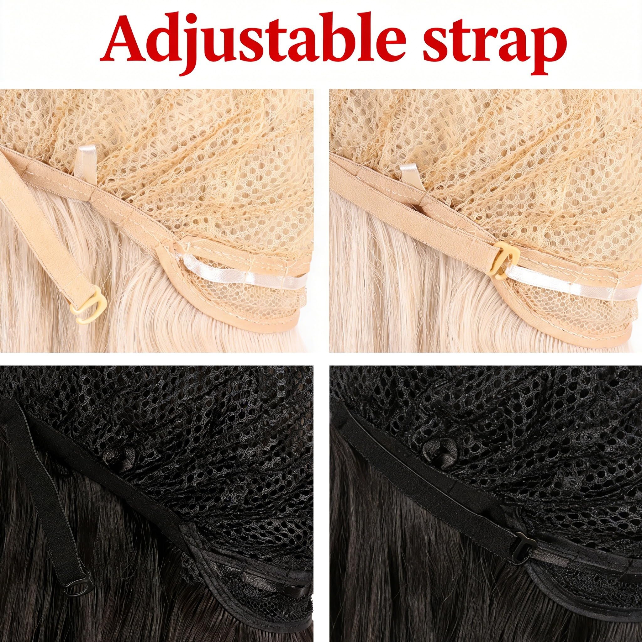 MapofBeauty brown wavy wig displayed in box, ready for styling.