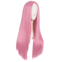 MapofBeauty 28in side-view wig shows natural straight texture and shine.