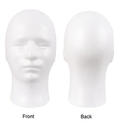 MapofBeauty wig display head foam securing wigs during setup and demos