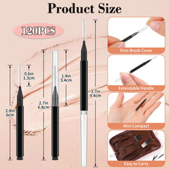 MAPVOLUT micro brow brush with spiral head enables precise lifting and blending.