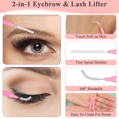 MAPVOLUT ultra-fine brush head close-up for precise brow and lash work.